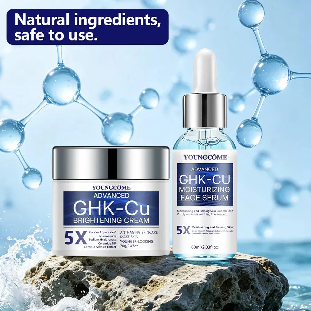 Copper Peptide (GHK-Cu) Anti-Aging Face Cream & Serum - Firming & Hydrating Moisturizer