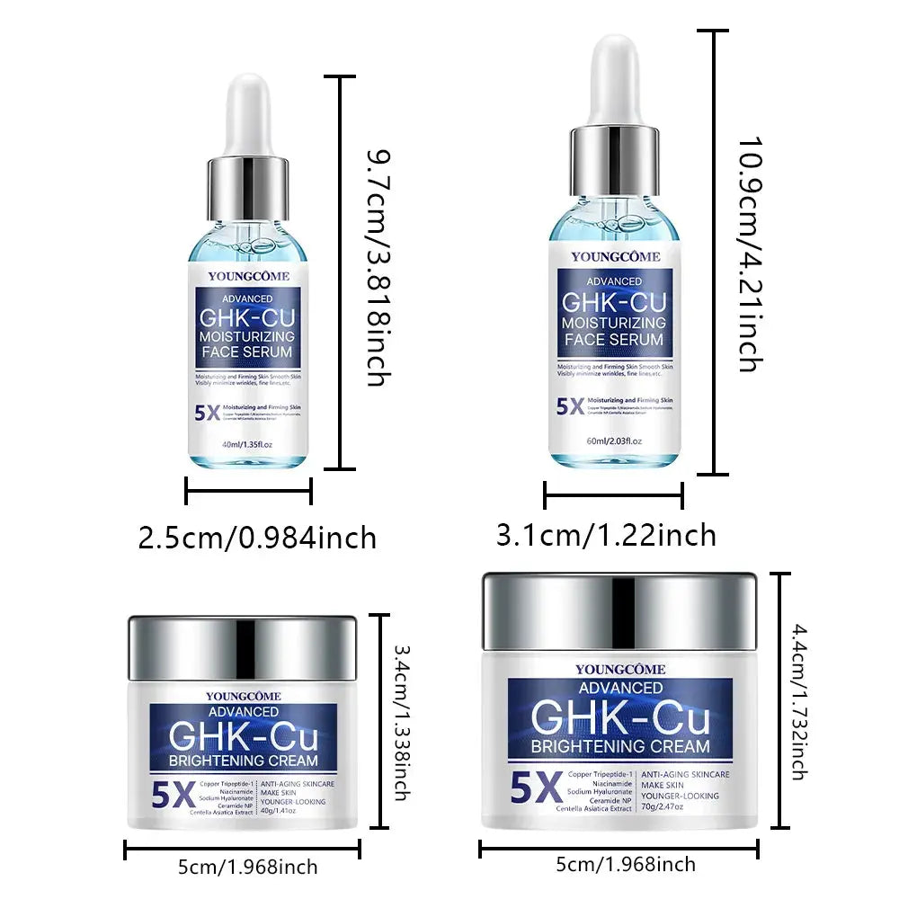 Copper Peptide (GHK-Cu) Anti-Aging Face Cream & Serum - Firming & Hydrating Moisturizer