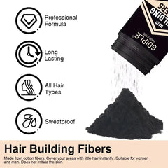 GOIPLE Professional Hair Building Fibers Powder Waterproof Long Lasting Unisex Natural Thickening Hair Anti-loss Fiber Products
