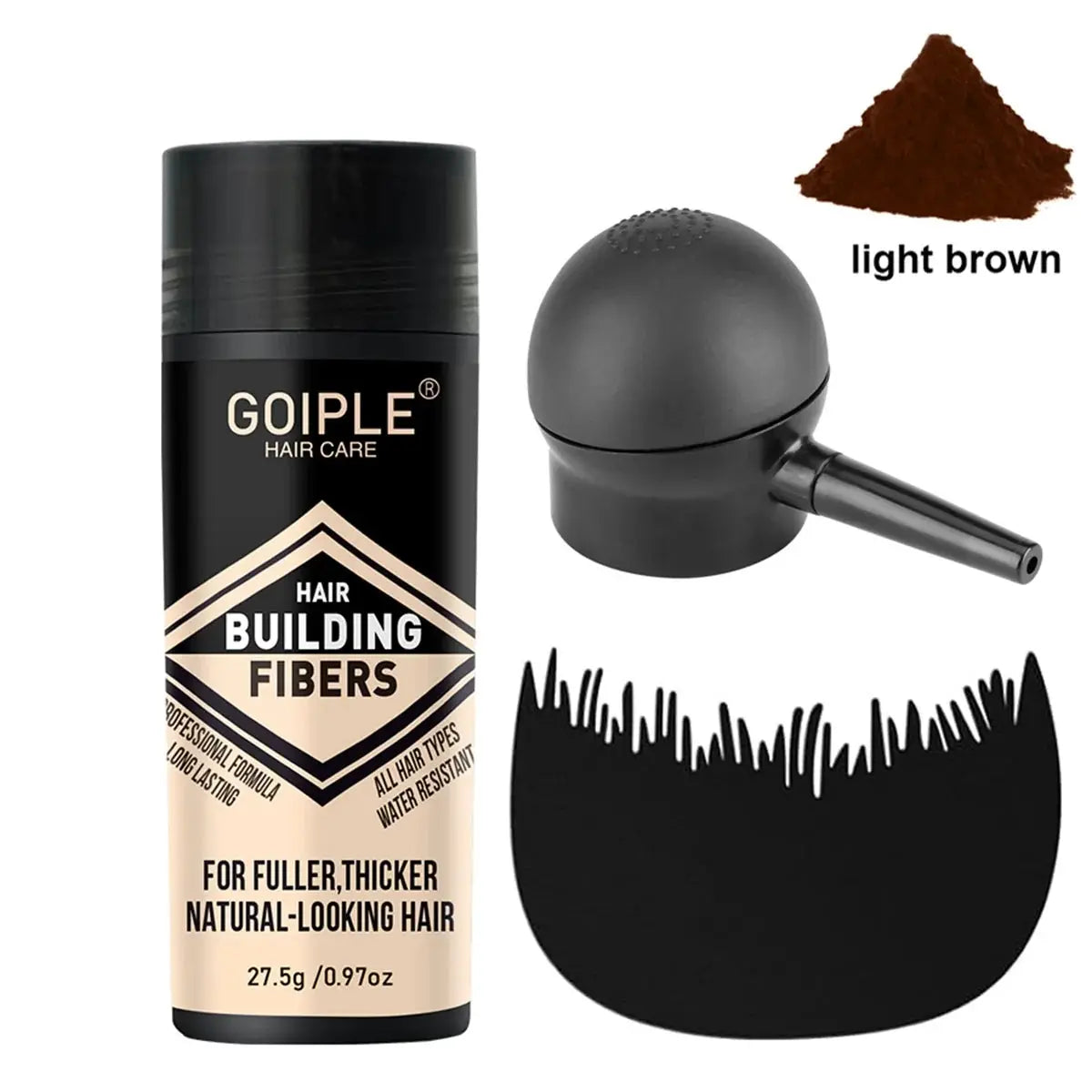 GOIPLE Professional Hair Building Fibers Powder Waterproof Long Lasting Unisex Natural Thickening Hair Anti-loss Fiber Products