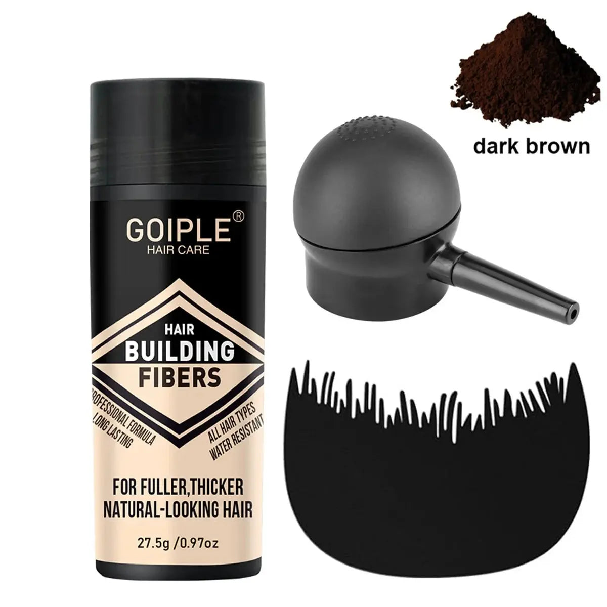 GOIPLE Hair Building Fiber Powder – Natural Thickening, Waterproof, Long Lasting