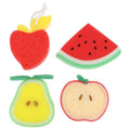 4pcs Soft Fruit Shaped Back Scrubber Shower Sponge Body Cleaning Balls Bath Kids Children Shower Balls(Random Patterns)