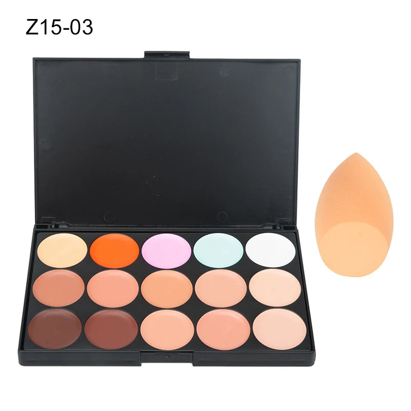 15 Colors Face Concealer Camouflage Cream Contour Palette Maquillaje Profesional Foundation Paleta Concealer dylinoshop