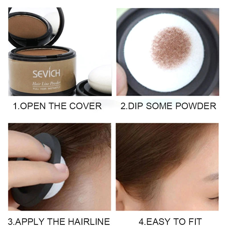 Sevich 12 Color Hairline Powder Hairline Shadow Cover Up Fill In Thinning Hair Unisex Hairline Shadow Powder Modified Gray Hair dylinoshop