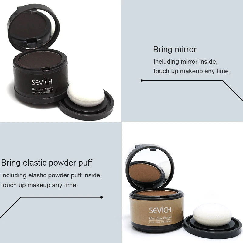 Sevich Hairline Powder 4g Hairline Shadow Powder Women Men Makeup Hair Concealer Natural Cover Unisex Hair Straightener Brush dylinoshop