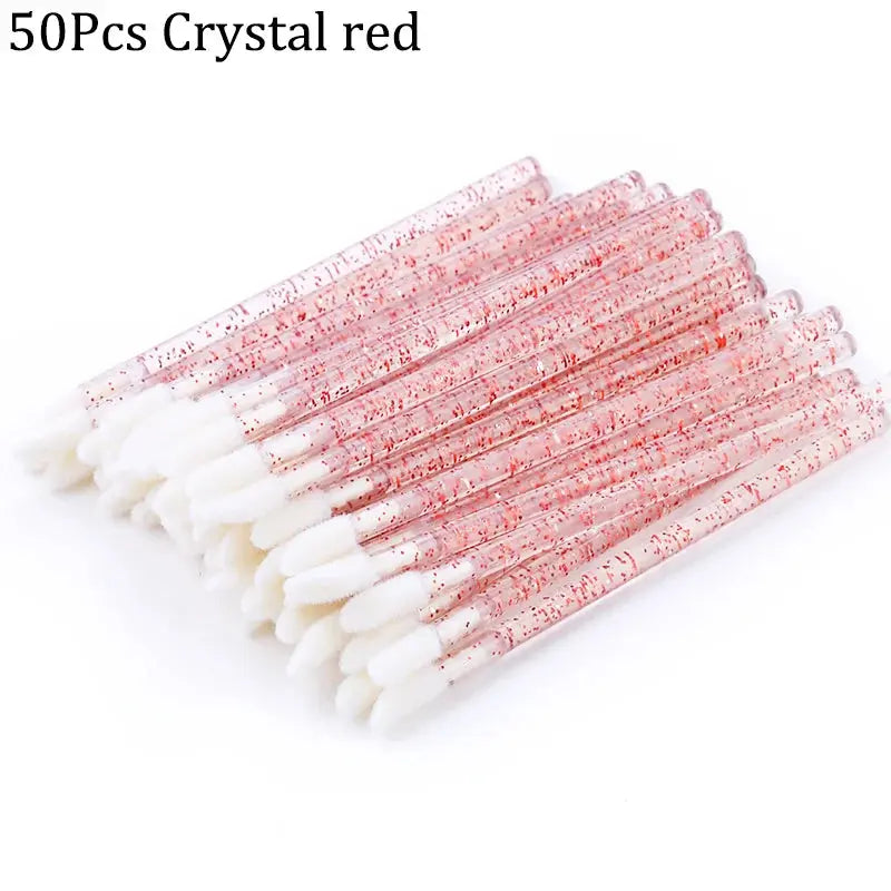 HMQ Beauty Crystal Eyelash & Mascara Applicator Brushes, 50-Pack dylinoshop