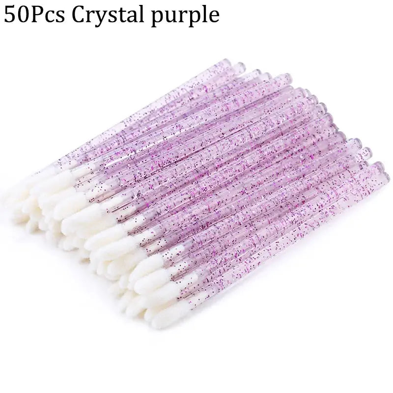 HMQ Beauty Crystal Eyelash & Mascara Applicator Brushes, 50-Pack dylinoshop