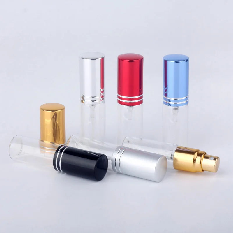 100Pcs/Lot 5ml Portable Empty Cosmetic Case Travel Spray Bottle Perfume For Gift Sample Mini Bottle Parfum Makeup Containrs
