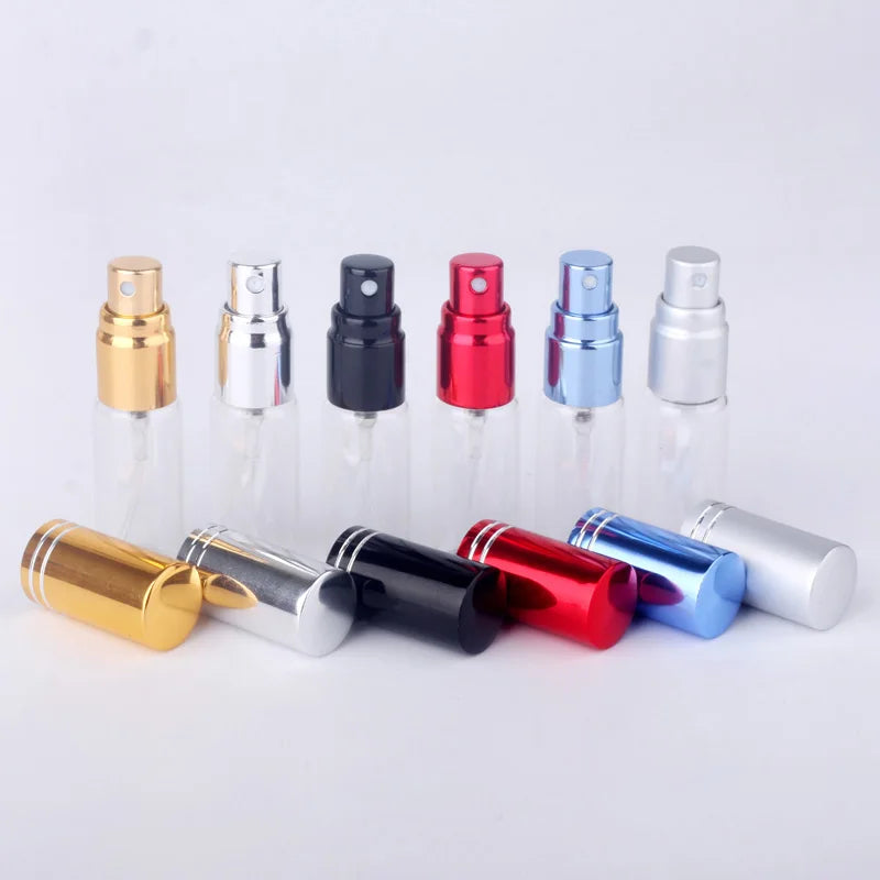 100Pcs/Lot 5ml Portable Empty Cosmetic Case Travel Spray Bottle Perfume For Gift Sample Mini Bottle Parfum Makeup Containrs