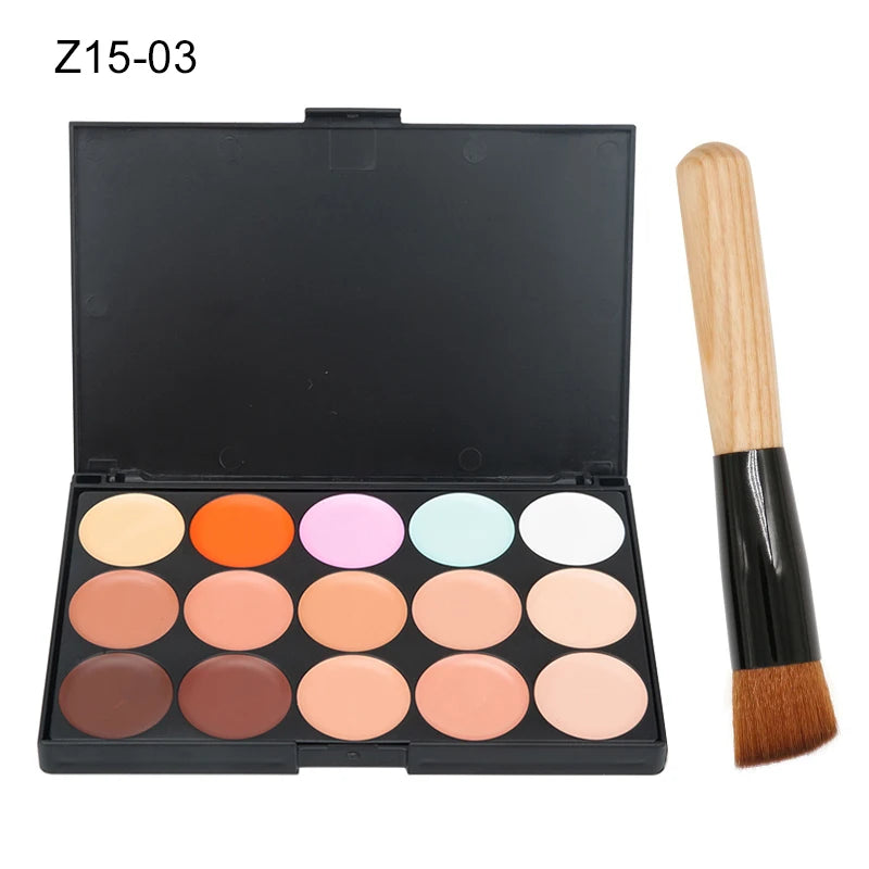 15 Colors Face Concealer Camouflage Cream Contour Palette Maquillaje Profesional Foundation Paleta Concealer dylinoshop