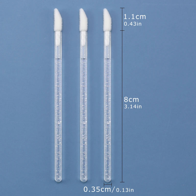 50Pcs Crystal Eyelashes Brushes Individual Lash Removing Cleaning Mascara Applicator Lip Brushes Makeup Eyelash Extension Tools