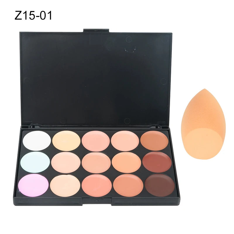15 Colors Face Concealer Camouflage Cream Contour Palette Maquillaje Profesional Foundation Paleta Concealer dylinoshop