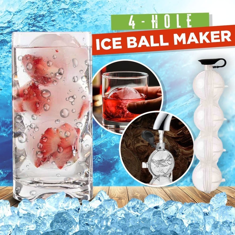 Icy Sphere Maker | 4-Hole Design, Silicone & PP Plastic 