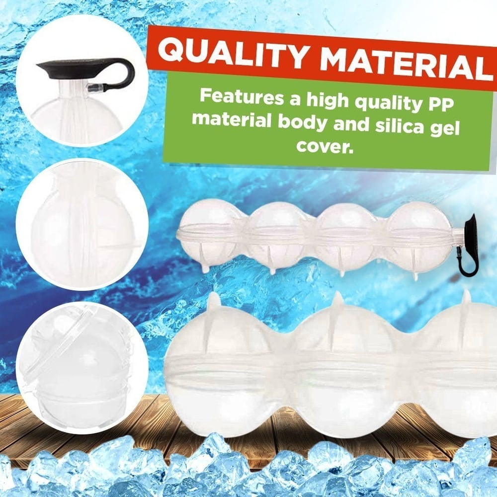 Icy Sphere Maker | 4-Hole Design, Silicone & PP Plastic 
