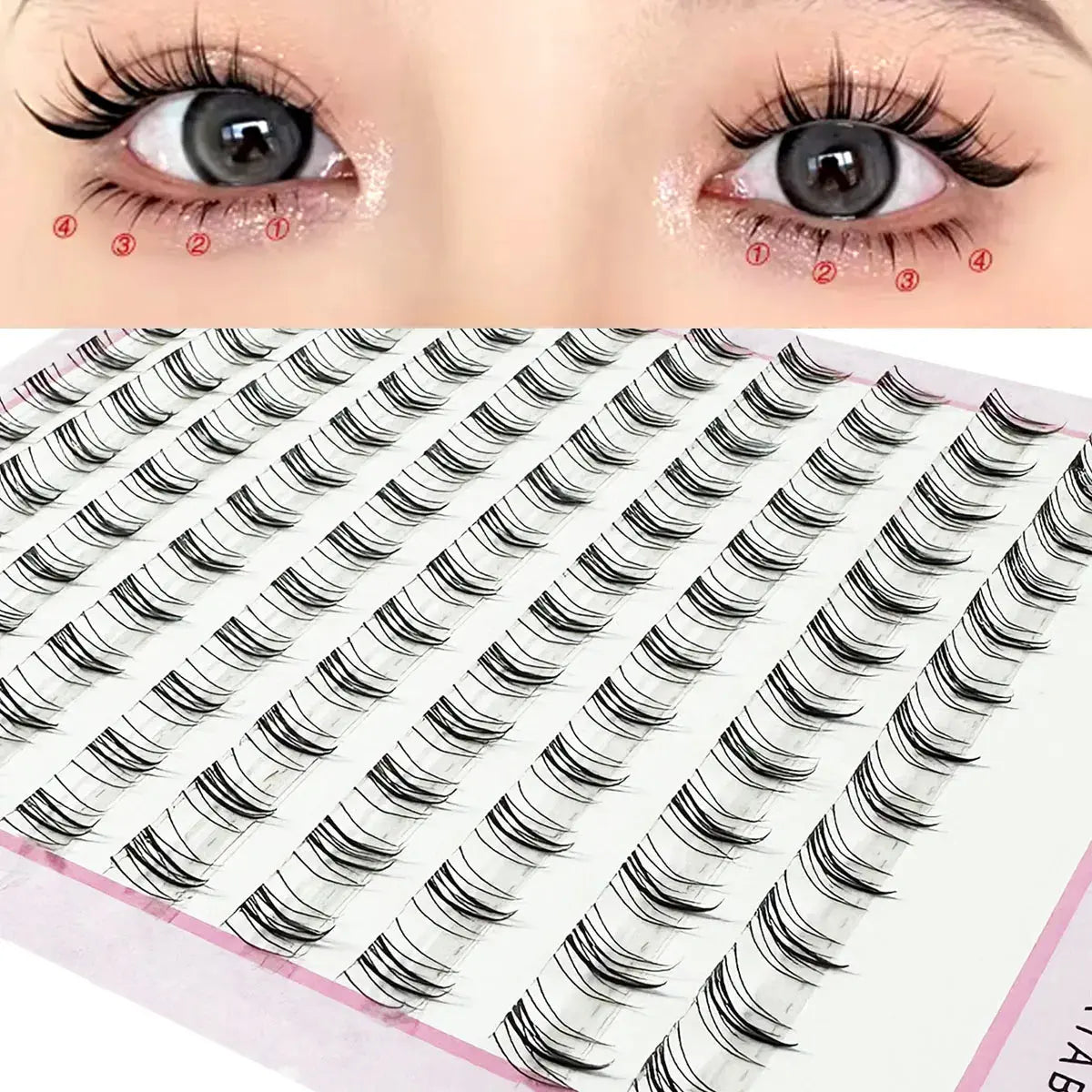 Individual Under-Eyelash Extensions - DIY False Lash Clusters dylinoshop