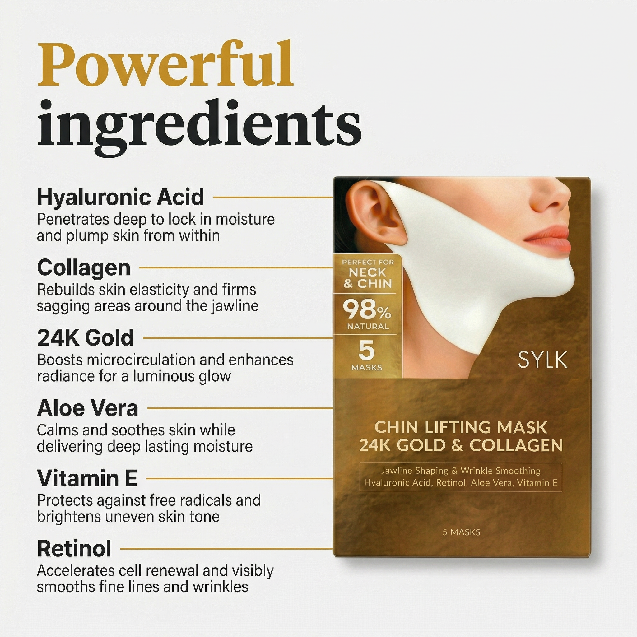 JAWLIFT Mask | Sculpting Jawline Enhancer, Second-Skin Fit 