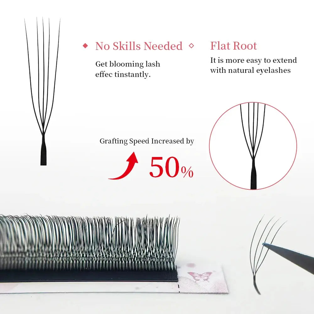 JB Jeyelabeau U-Shape YY Premade Fan Eyelash Extensions dylinoshop