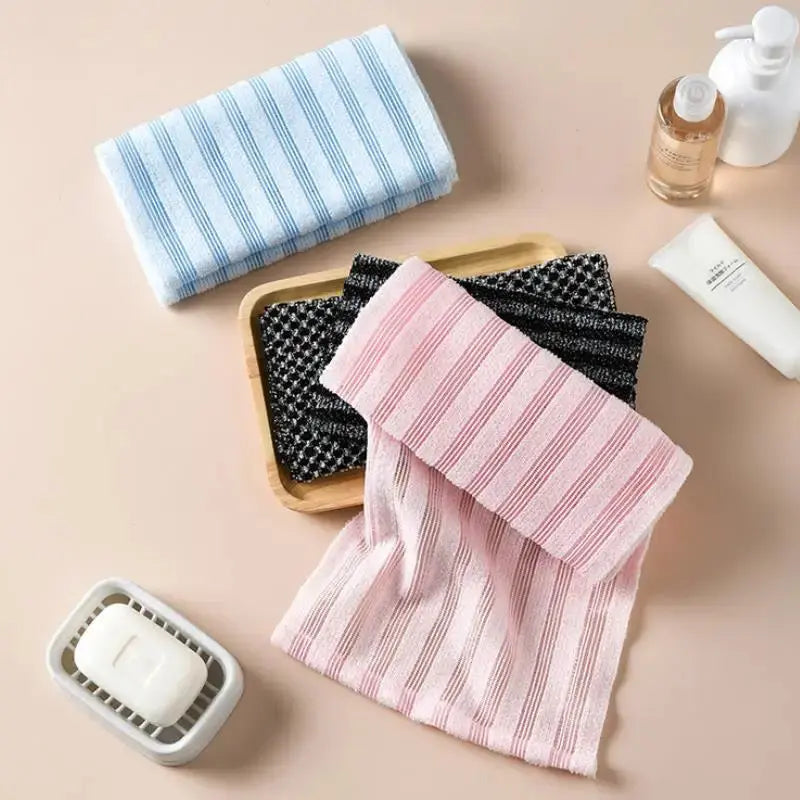 Exfoliating Bath Towel – Long Shower Scrubber for Back, Multi-Use Body Wash Cloth