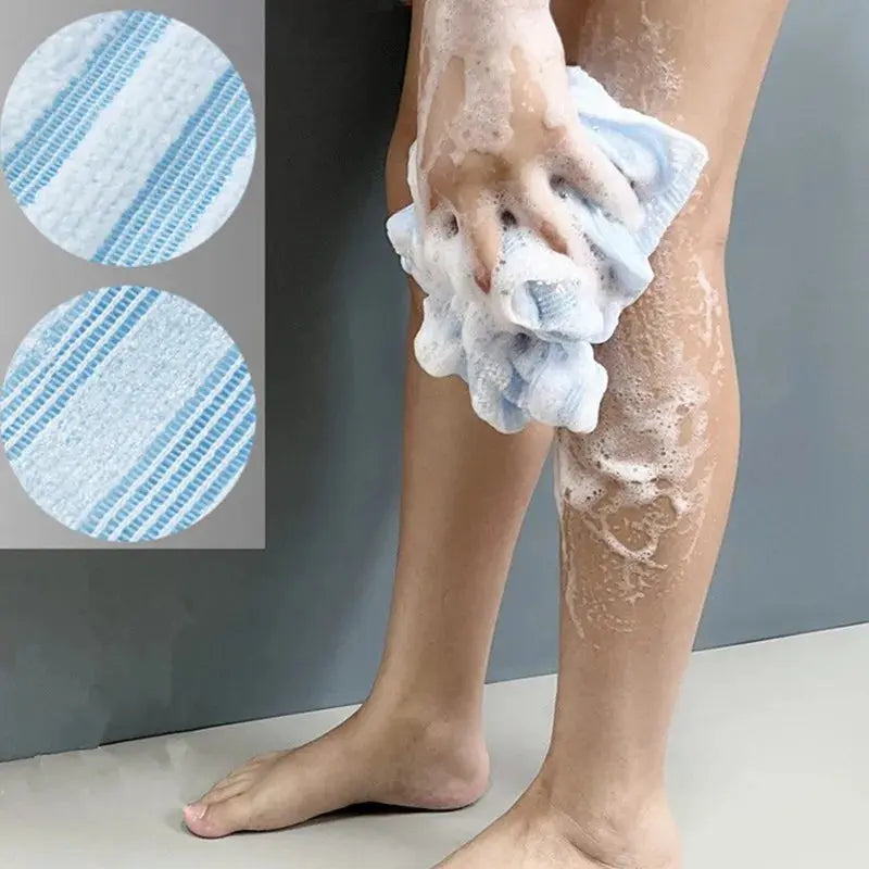 Exfoliating Bath Towel – Long Shower Scrubber for Back, Multi-Use Body Wash Cloth