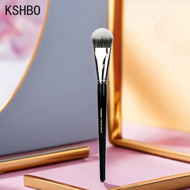 KSHBO Foundation Brush 47 Broom Head Liquid Foundation Shadow Repairing Brushes Women Face Base Makeup Beauty Professional Tools dylinoshop