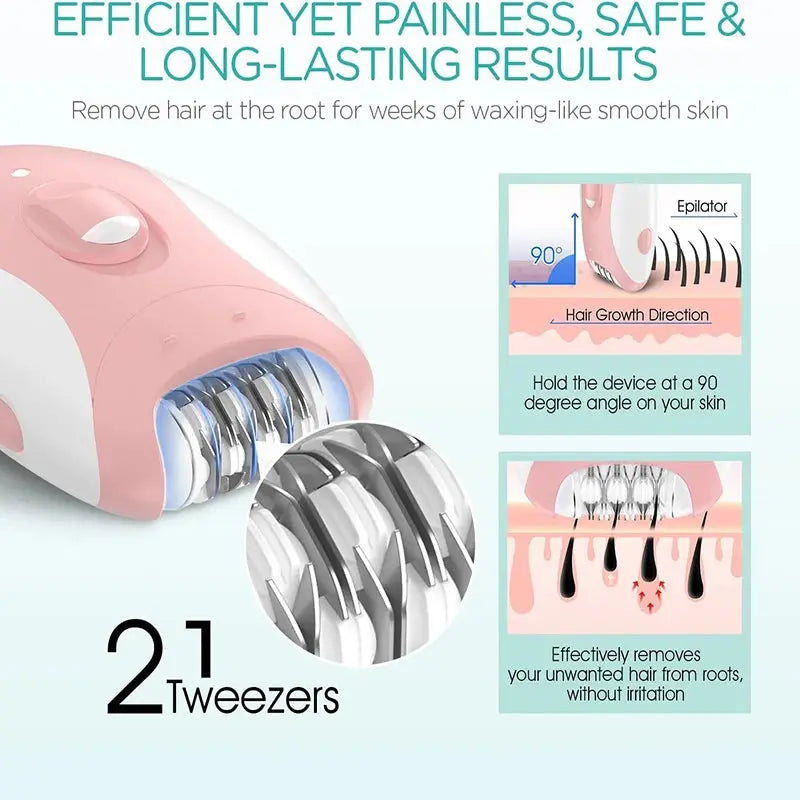 Kemei KM-189B Rechargeable Epilator for Face & Body dylinoshop