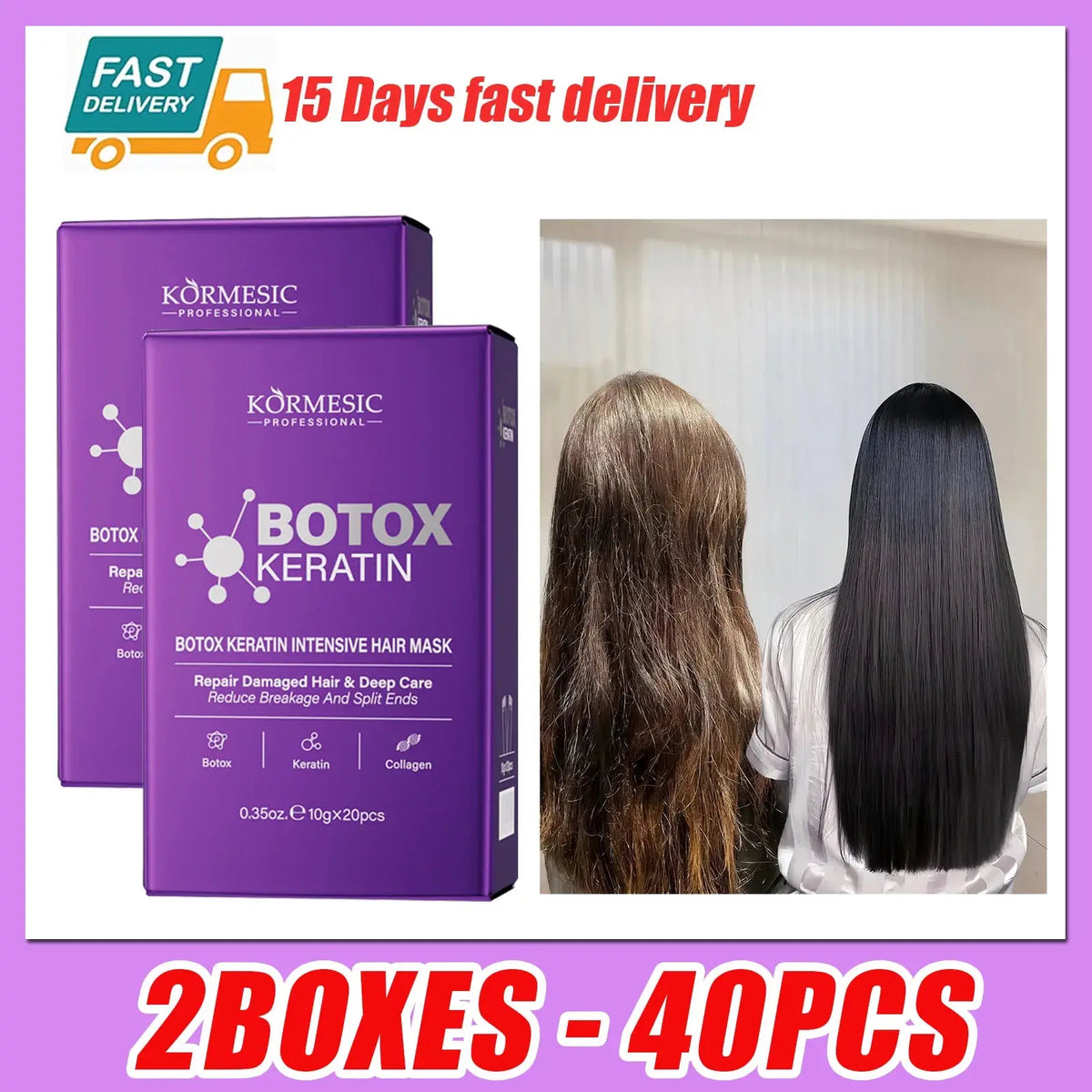 PWYUMAN Keratin Hair Mask – Fast Repair for Frizzy, Damaged Hair - Uexim