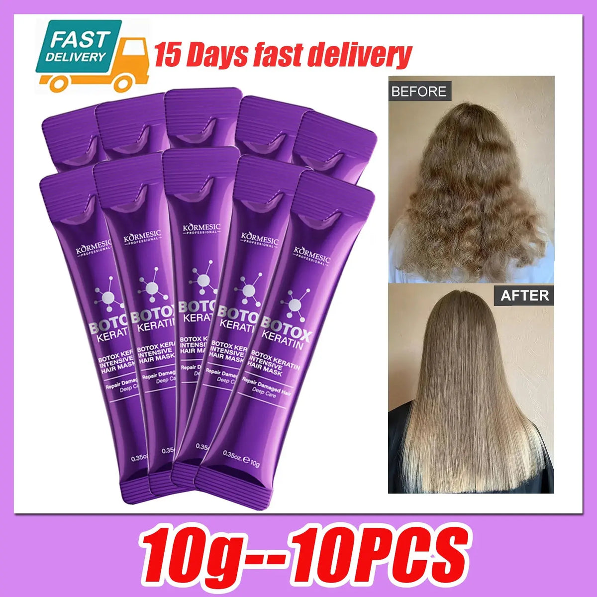 PWYUMAN Keratin Hair Mask – Fast Repair for Frizzy, Damaged Hair - Uexim