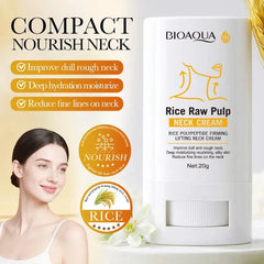 Korean Rice Raw Pulp Neck Cream Moisturizing Reduce Neck Lines Lightweight & Non-greasy Improve Dull Rough Daily Neck Care
