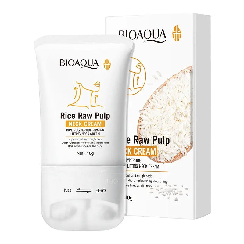Korean Rice Raw Pulp Neck Cream Moisturizing Reduce Neck Lines Lightweight & Non-greasy Improve Dull Rough Daily Neck Care