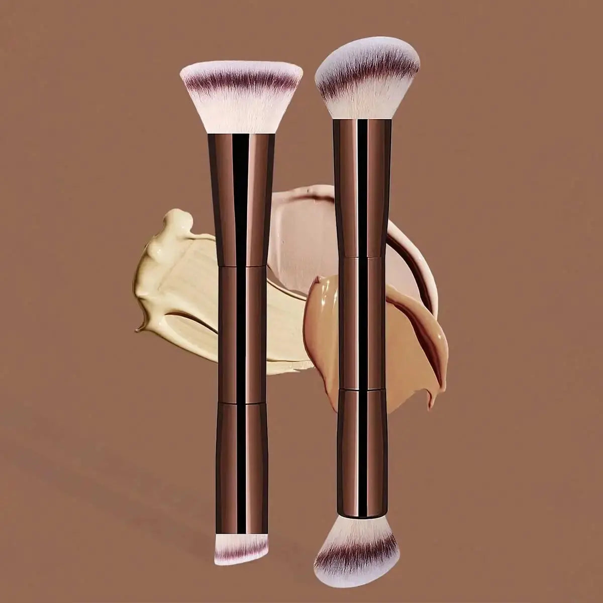 LUXEBLEND Dual-Head Powder and Blush Brush Set, 2pcs dylinoshop