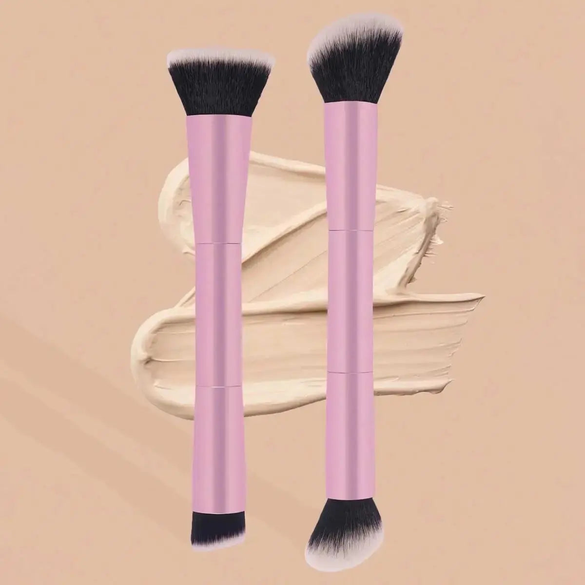 LUXEBLEND Dual-Head Powder and Blush Brush Set, 2pcs dylinoshop