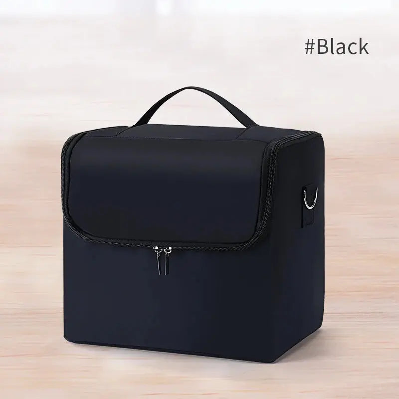 Large Makeup Train Case – 4-Tier Travel Cosmetic & Nail Organizer dylinoshop