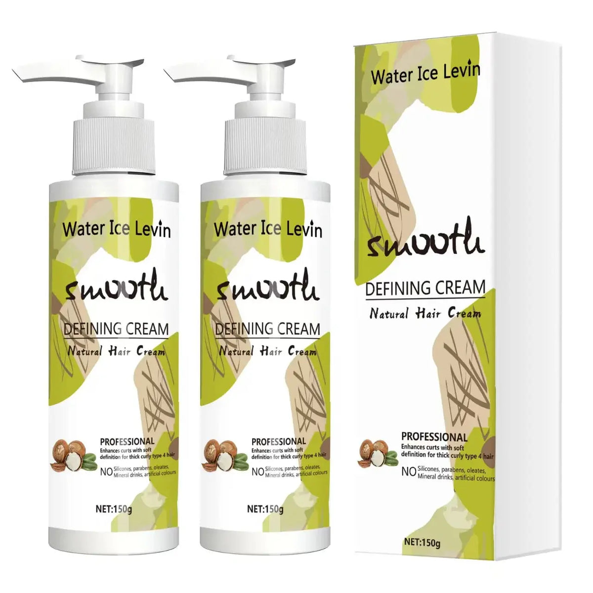 Love Your Curls - All in One Curling Cream Styling, Anti-Frizz Curling Cream, Repairs, Defines, Hydrates and Styles with Shea Butter, 150g