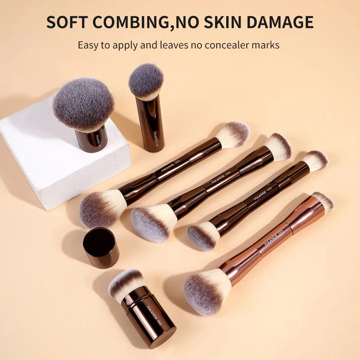 MAANGE 20-Piece Pro Makeup Brush Set – Double-Ended Brushes for Foundation, Concealer, Blush & Eyeshadow dylinoshop
