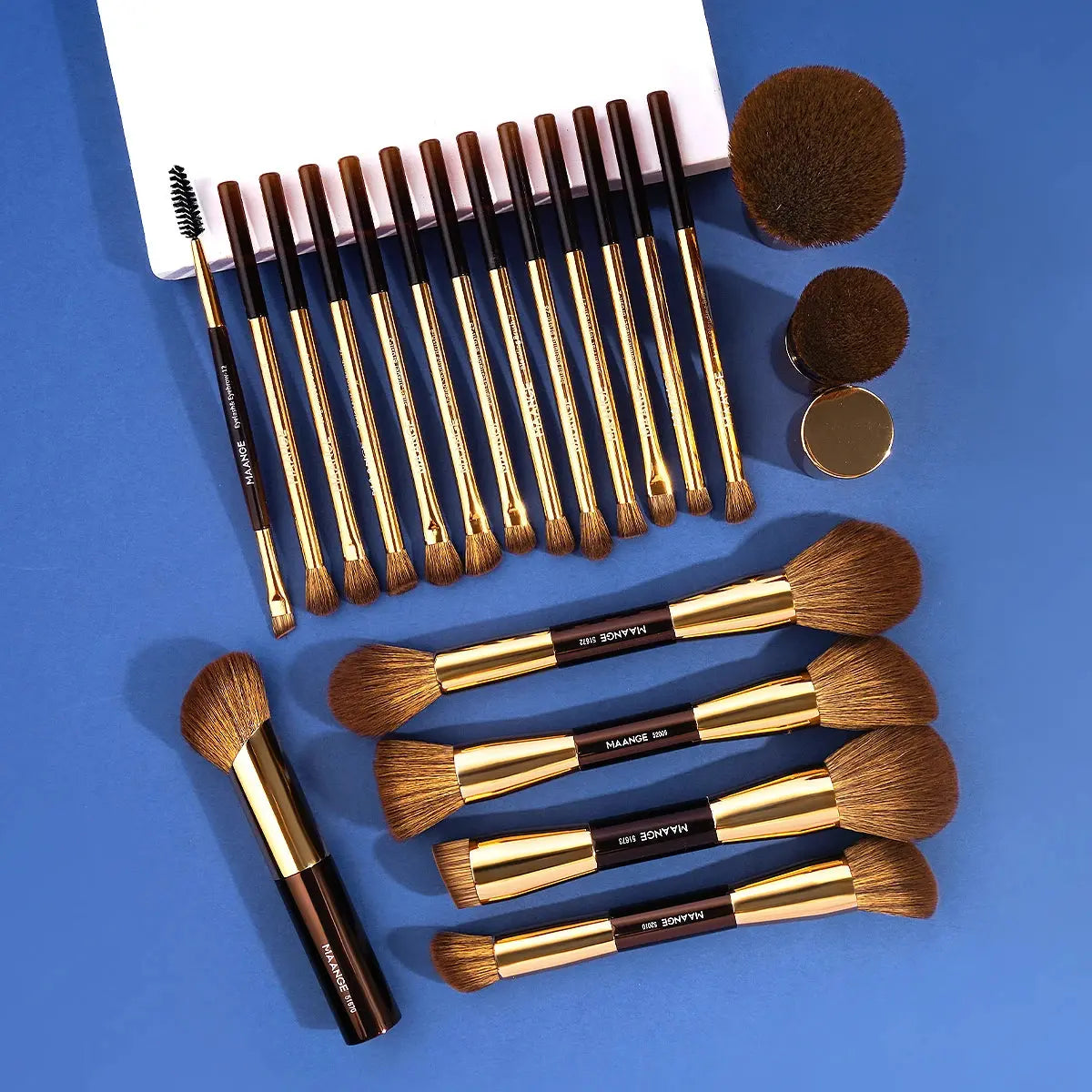MAANGE 20-Piece Pro Makeup Brush Set – Double-Ended Brushes for Foundation, Concealer, Blush & Eyeshadow dylinoshop