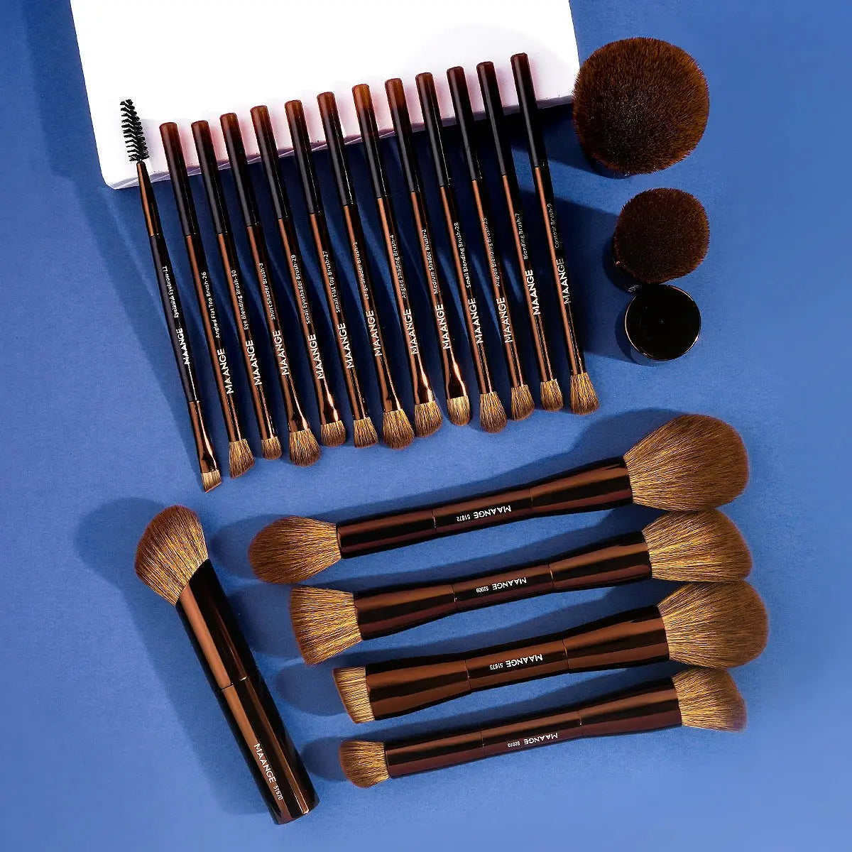 MAANGE 20-Piece Pro Makeup Brush Set – Double-Ended Brushes for Foundation, Concealer, Blush & Eyeshadow dylinoshop