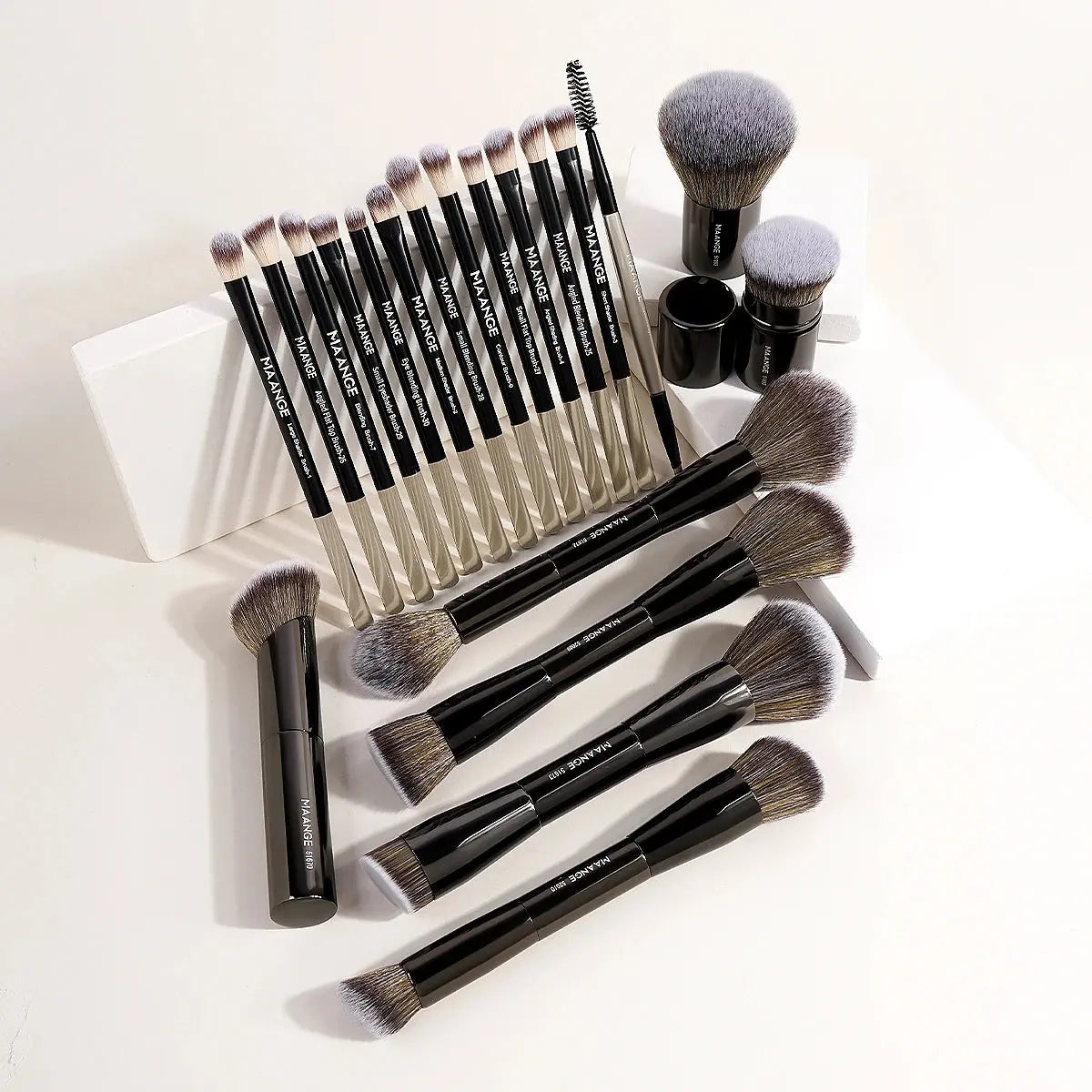MAANGE 20-Piece Pro Makeup Brush Set – Double-Ended Brushes for Foundation, Concealer, Blush & Eyeshadow dylinoshop