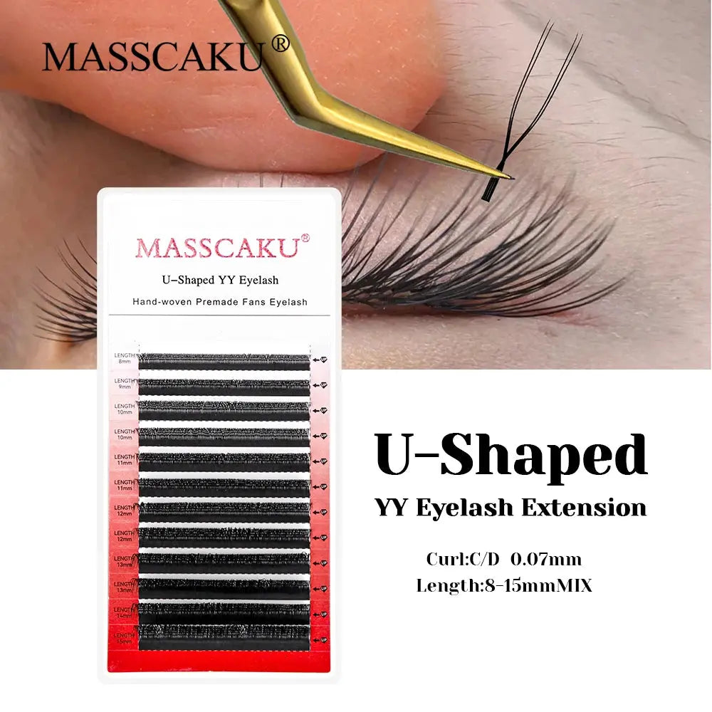 MASSCAKU U-Shape YY Premade Volume Fan Eyelash Extensions dylinoshop