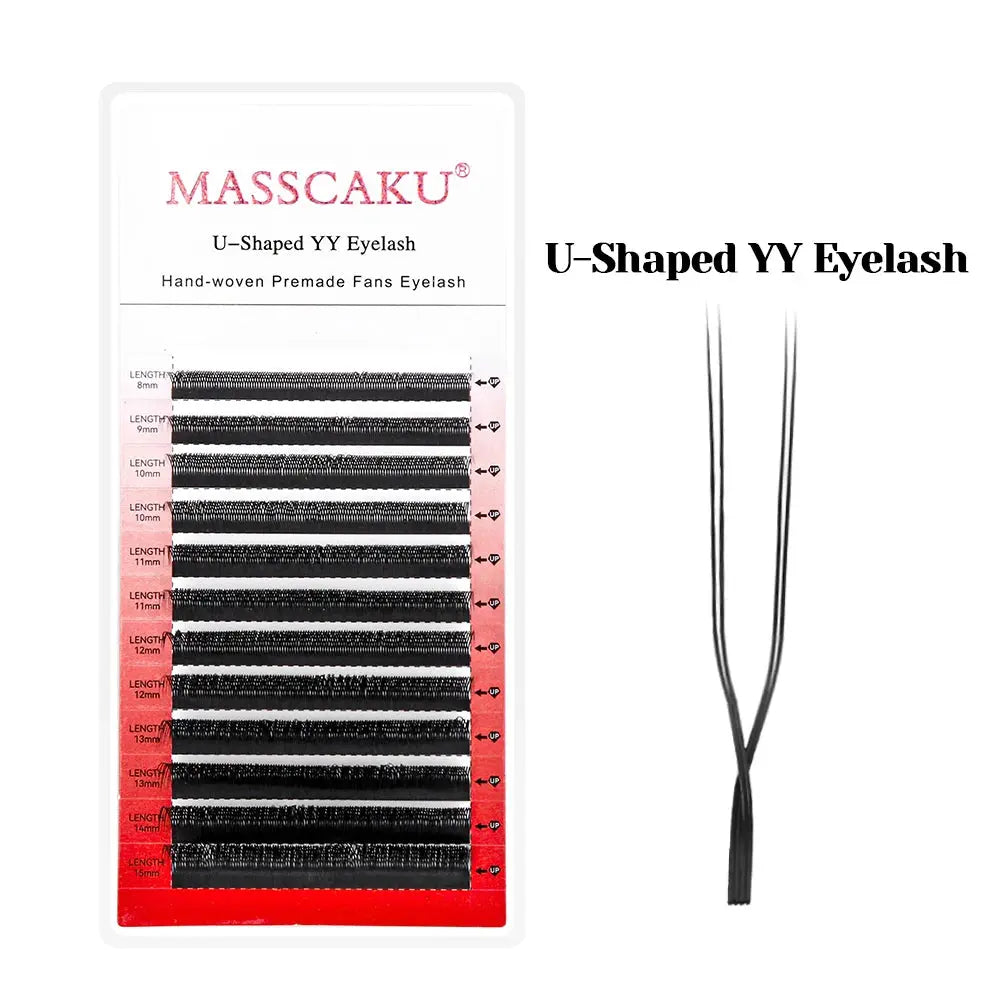 MASSCAKU U-Shape YY Premade Volume Fan Eyelash Extensions dylinoshop
