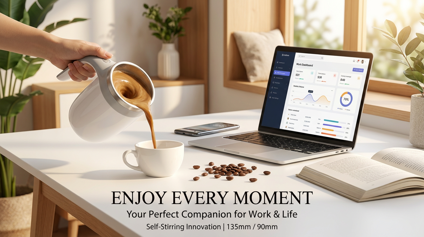 Automatic Mixing Cup Stirring Coffee Mug 