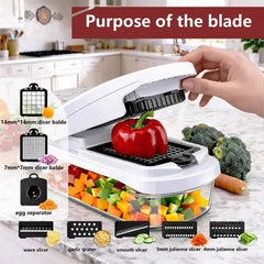 Melo Vegetable Cutter | 15-in-1 Multifunctional Chopper 