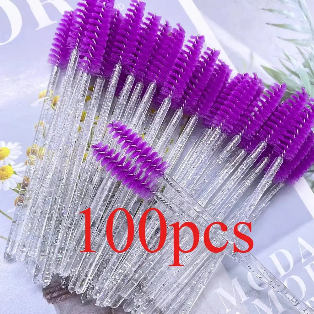 Mollie Lipper Disposable Eyelash & Mascara Wand Brushes, 100-Pack dylinoshop