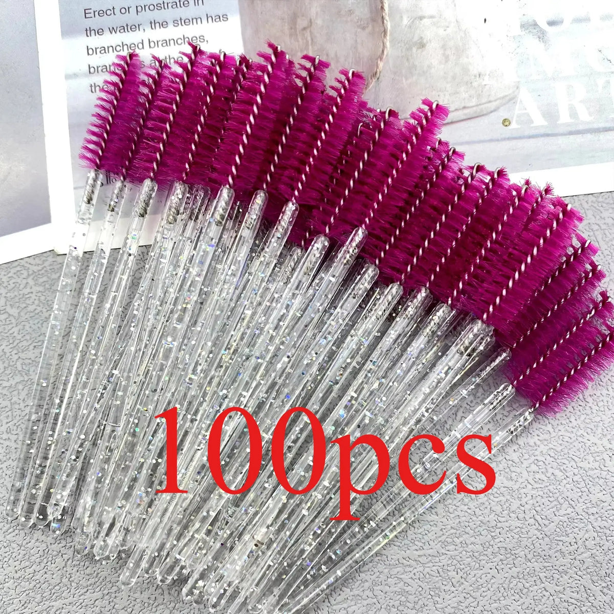 Mollie Lipper Disposable Eyelash & Mascara Wand Brushes, 100-Pack dylinoshop