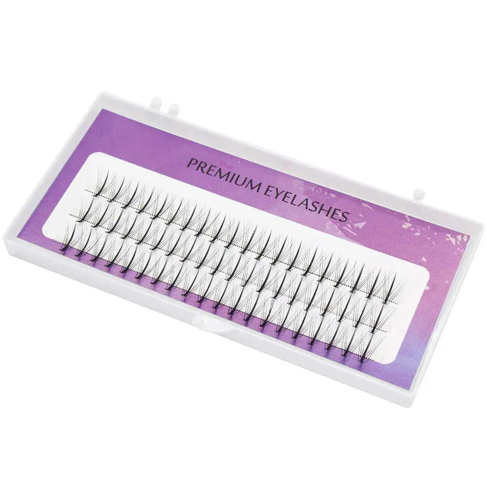 Moonlily 60-Cluster Sandwich Lash Extensions - Single Tuft DIY False Eyelashes dylinoshop