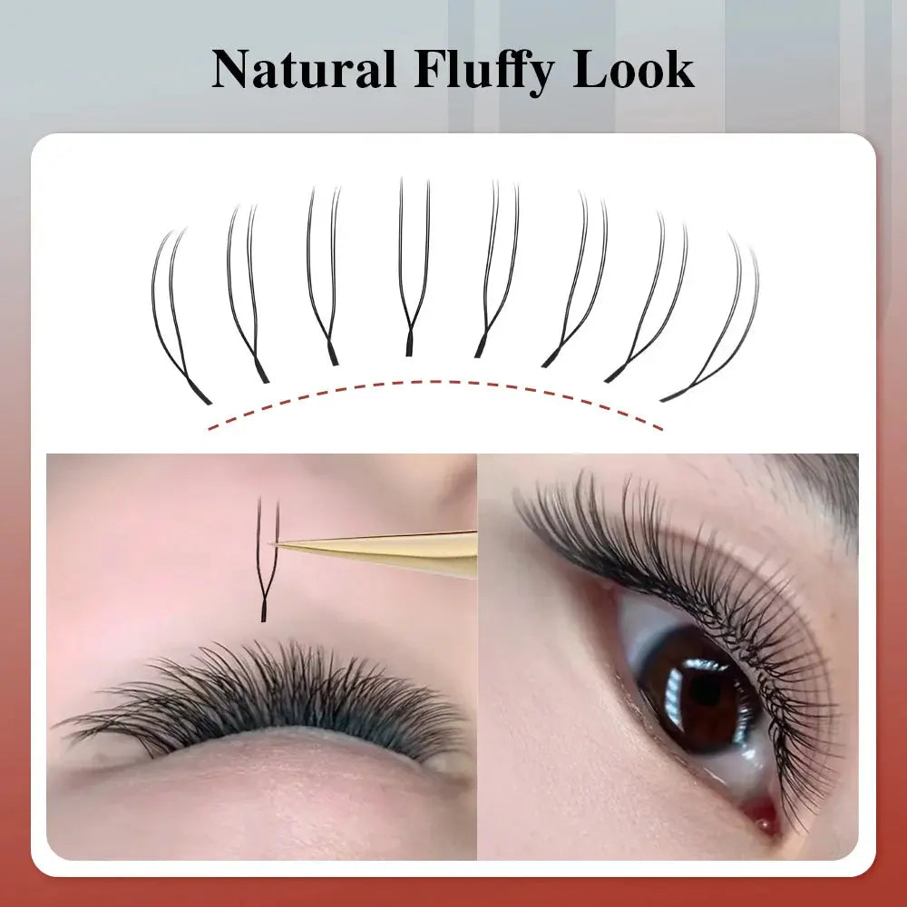 NAGARAKU U Shape YY 2D UU Soft Light Natural Eyelash Extensions Parallel Makeup Supplies dylinoshop