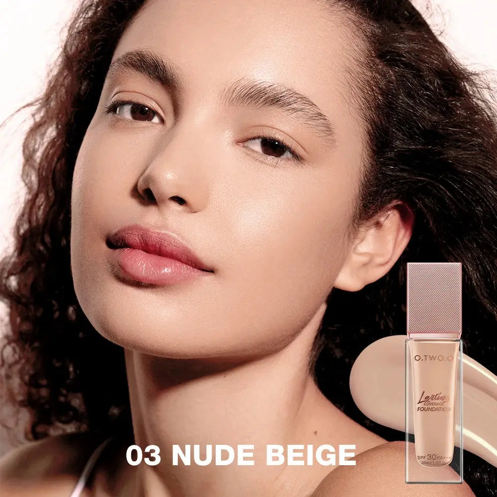 O.TWO.O Liquid Coverage Foundation Cream Matte Moisturizing Oil-control Long-Lasting Waterproof Concealer Foundation Makeup dylinoshop