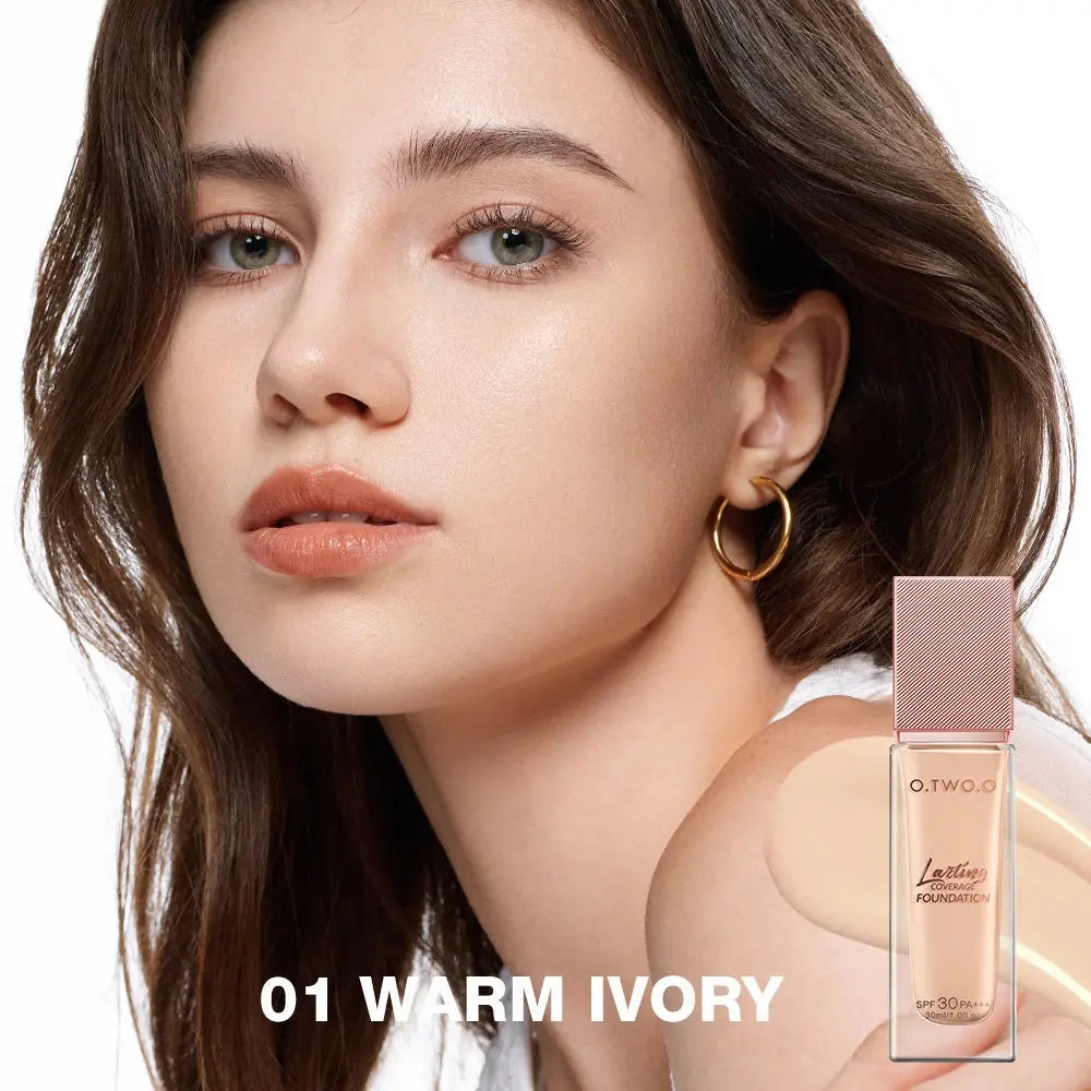 O.TWO.O Liquid Coverage Foundation Cream Matte Moisturizing Oil-control Long-Lasting Waterproof Concealer Foundation Makeup dylinoshop
