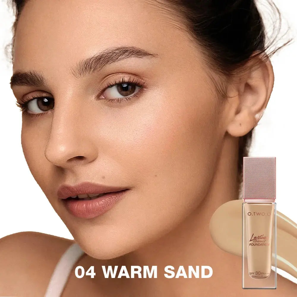 O.TWO.O Liquid Coverage Foundation Cream Matte Moisturizing Oil-control Long-Lasting Waterproof Concealer Foundation Makeup dylinoshop