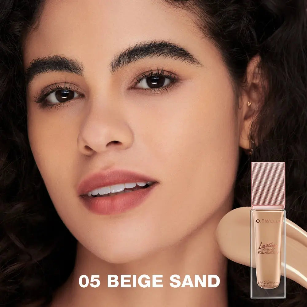 O.TWO.O Liquid Coverage Foundation Cream Matte Moisturizing Oil-control Long-Lasting Waterproof Concealer Foundation Makeup dylinoshop