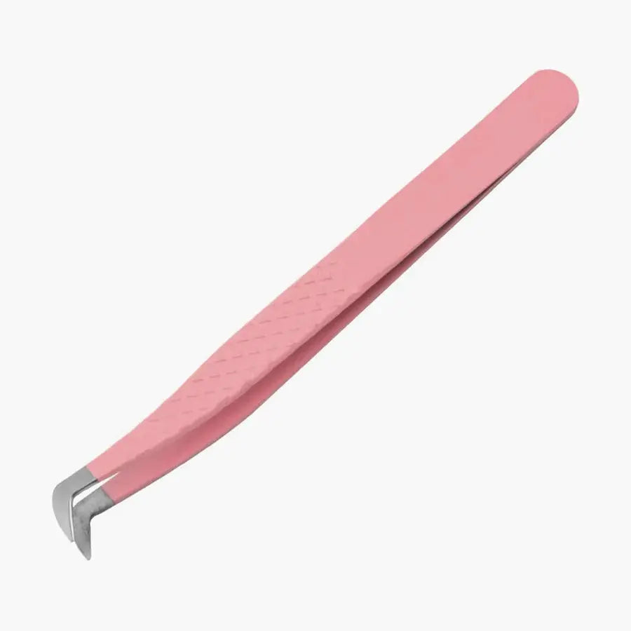 Pink Stainless Steel Lash Tweezers - Precision Volume Fan Tweezers dylinoshop